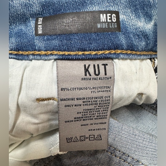 Kut from the Kloth Meg High Rise Wide Leg Jeans Size 6 - Picture 9 of 9